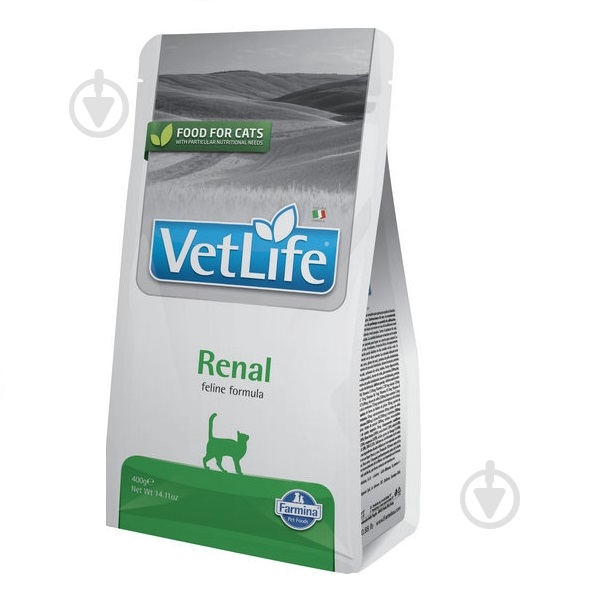 Корм сухий для котів Farmina Vet Life Renal для котів, для підтримки функції нирок 400 г - фото 1 Корм сухий для котів Farmina Vet Life Renal для котів, для підтримки функції нирок 400 г - фото 1