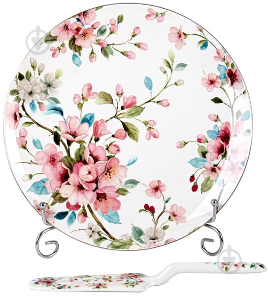 Блюдо для торта Lefard з лопаткоюМагнолія 27 см 924-586 - фото 1 Блюдо для торта Lefard з лопаткоюМагнолія 27 см 924-586 - фото 1