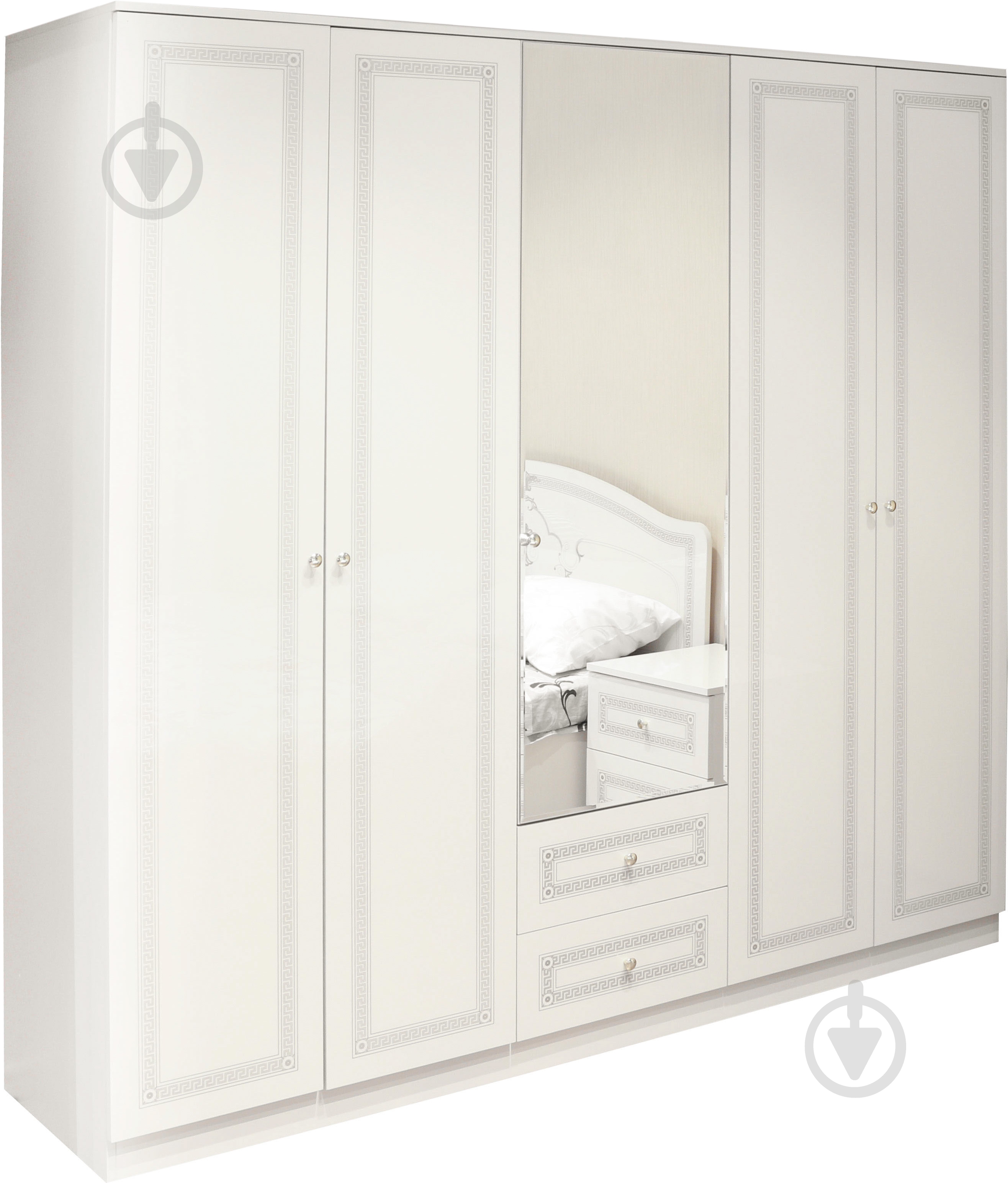 Шкаф Embawood Стелла 5-дверный белый - фото 1