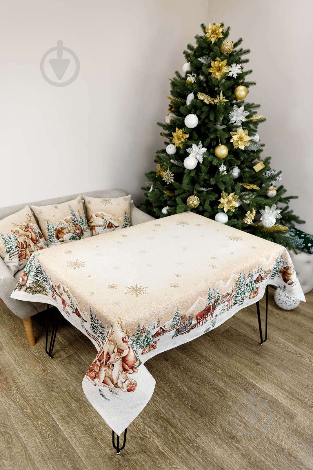 Скатерть Олени 90x100 см бежевый La Nuit - фото 5 Скатерть Олени 90x100 см бежевый La Nuit - фото 5