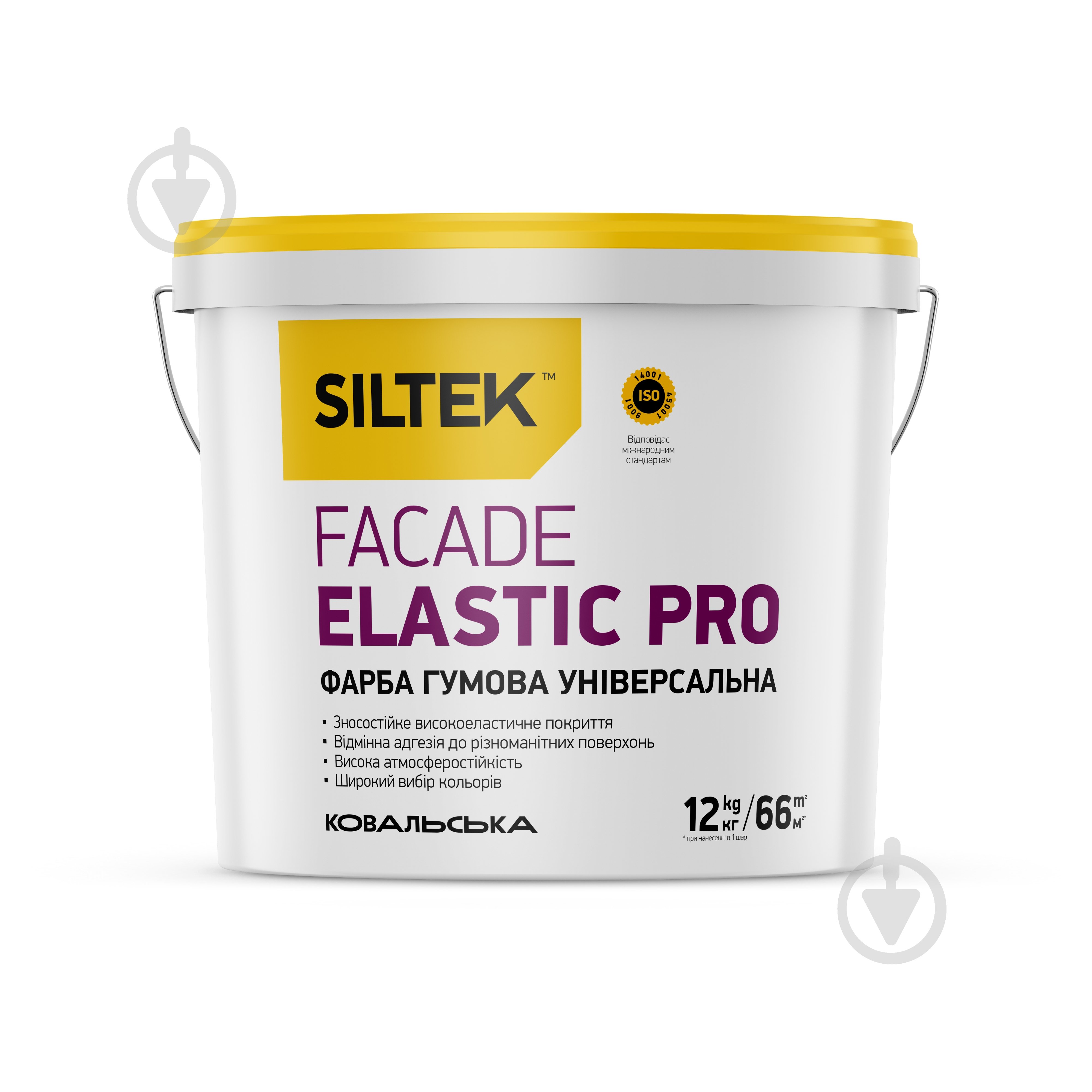 Краска резиновая Siltek универсальная Facade Elastic Pro мат 6 кг - фото 1