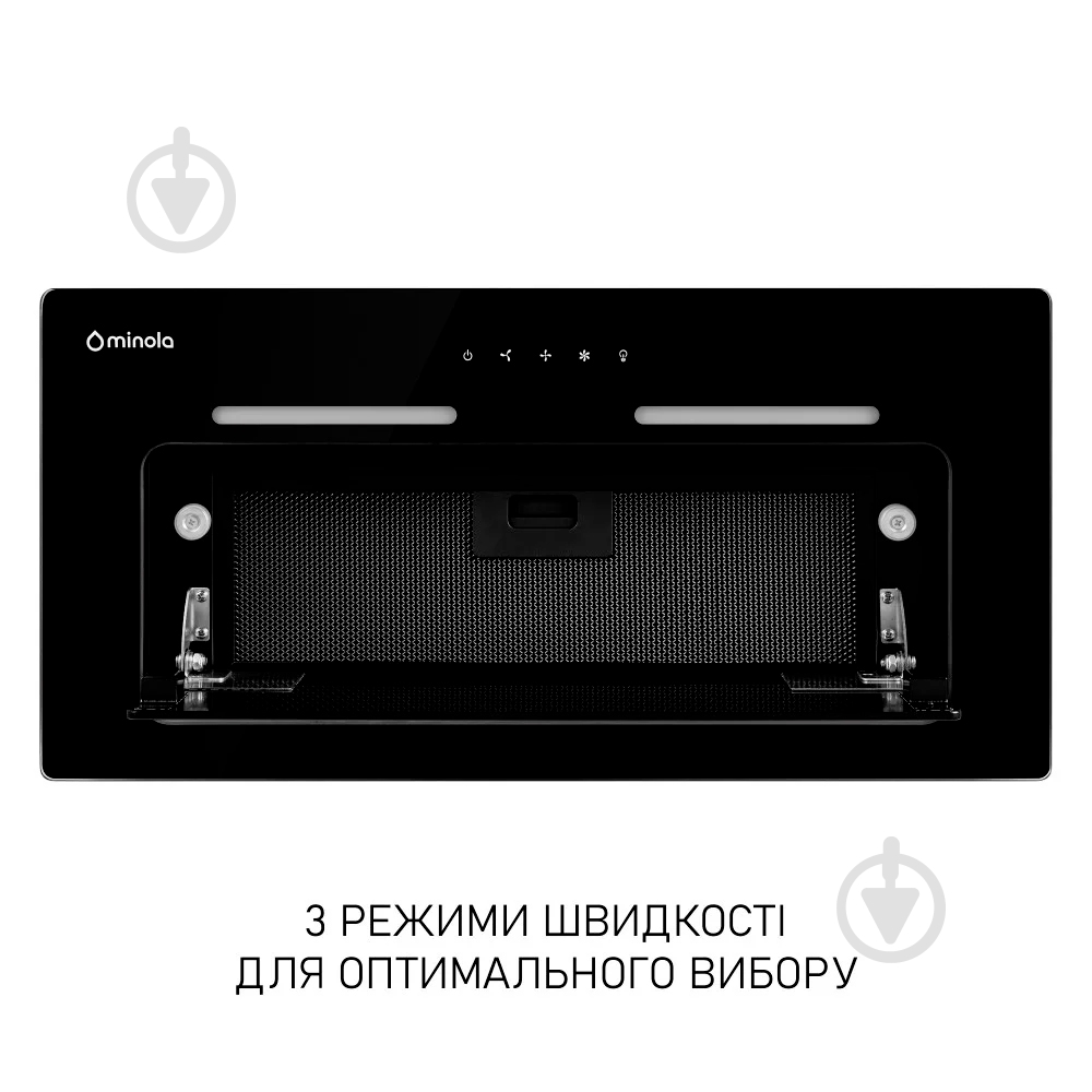 Витяжка Minola HBI 6873 BL GLASS 1200 LED Line повновбудовувана — фото 3