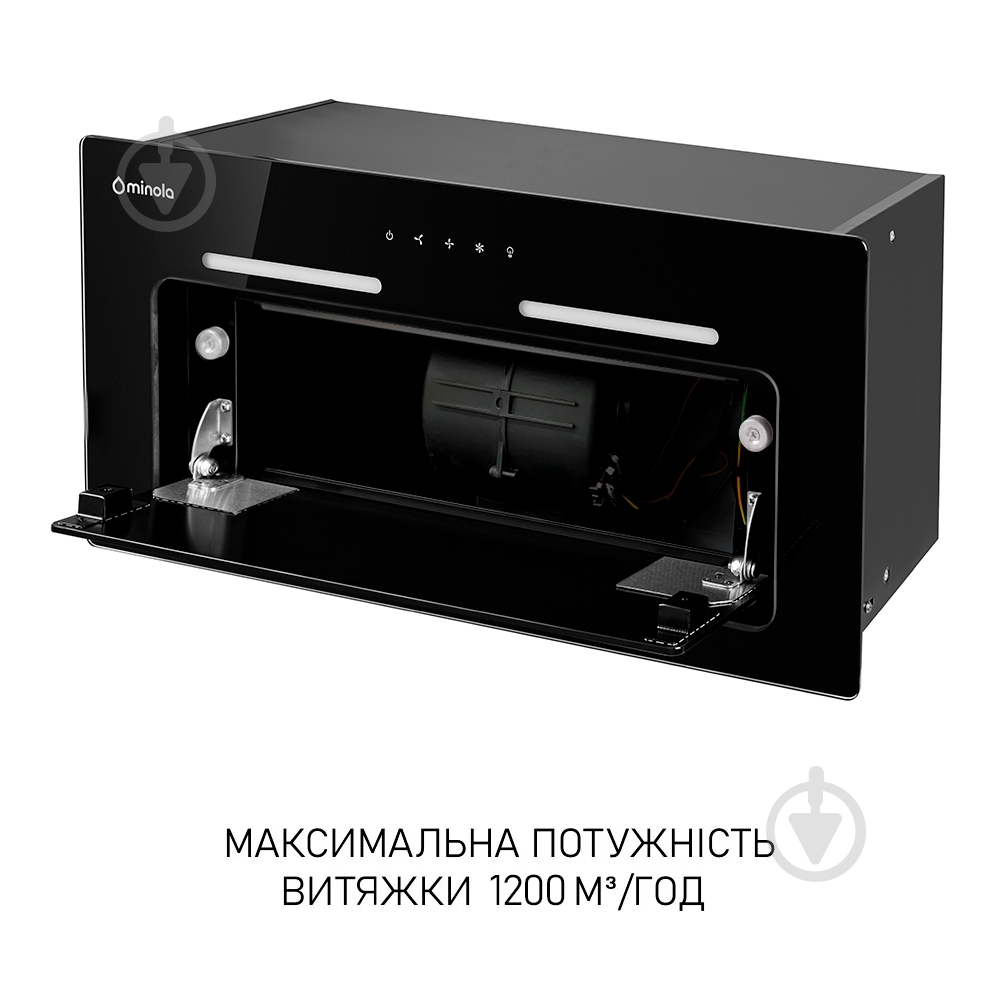 Витяжка Minola HBI 6873 BL GLASS 1200 LED Line повновбудовувана — фото 12