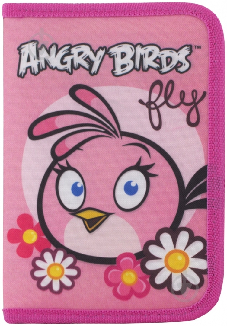 Пенал Angry Birds АВ03377 Cool For School рожевийіз принтом - фото 1