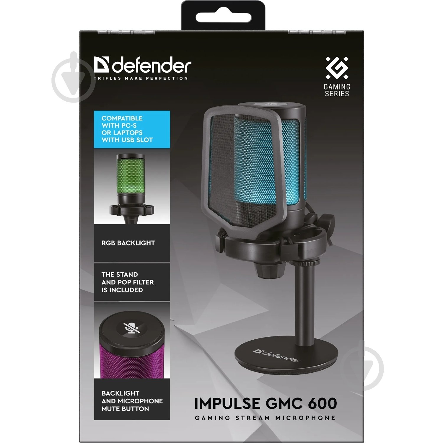 Мікрофон Defender Impulse GMC 600 (64660) - фото 7 Мікрофон Defender Impulse GMC 600 (64660) - фото 7