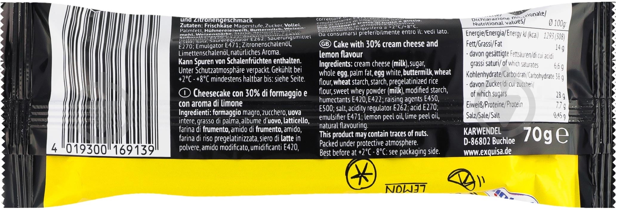 Десерт Exquisa 14% Lemon Cheesecake 70 г - фото 2