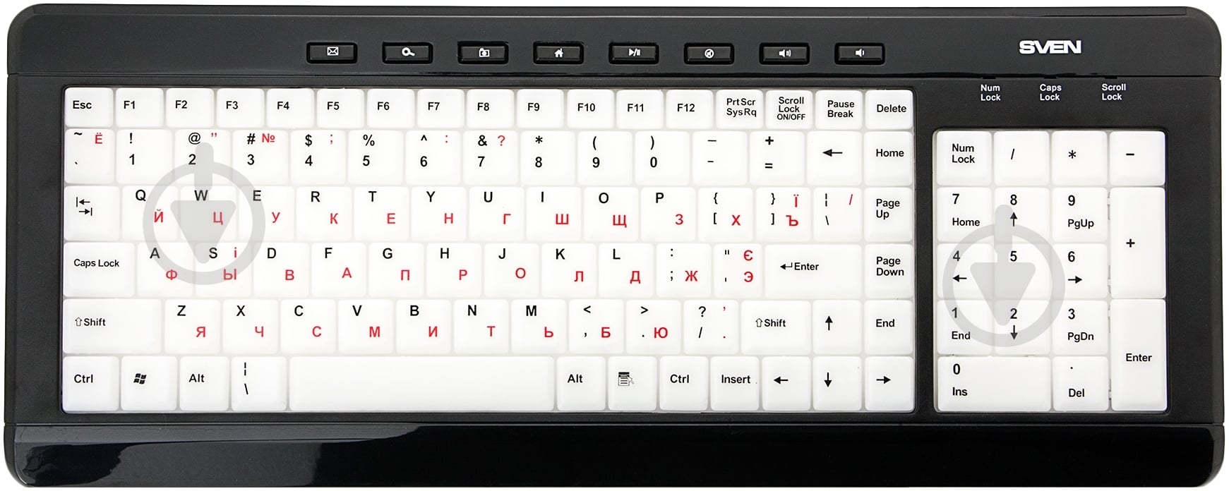 Клавиатура Sven Comfort 7200 EL (7200EL Comfort, USB) USB black - фото 1