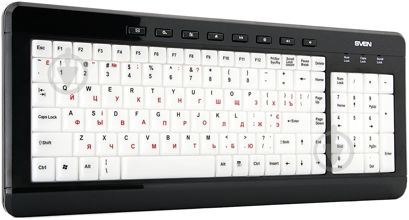 Клавиатура Sven Comfort 7200 EL (7200EL Comfort, USB) USB black - фото 2
