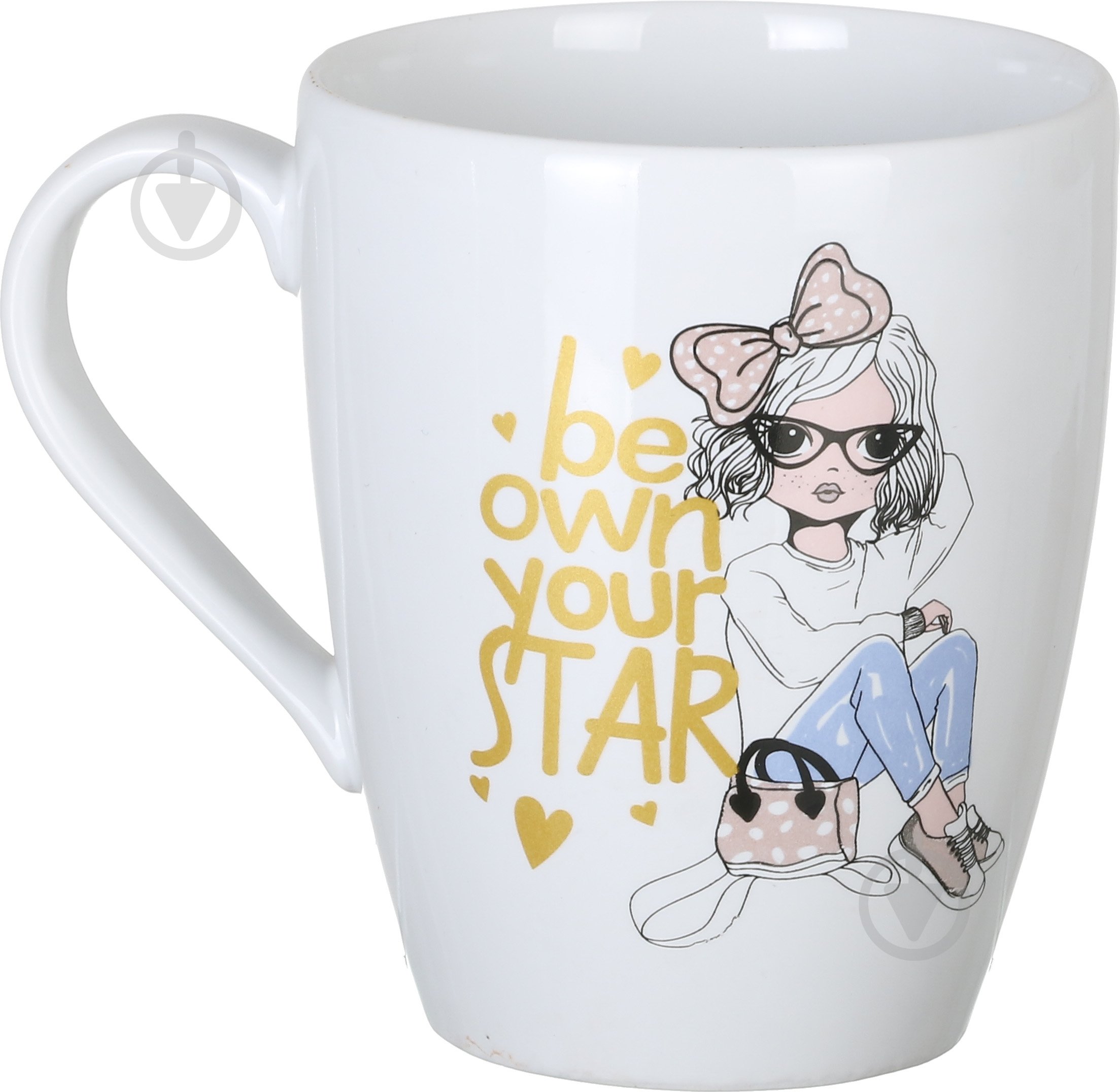 Чашка для чаю Farn Прованс Дівчина з бантом 400 мл - фото 1