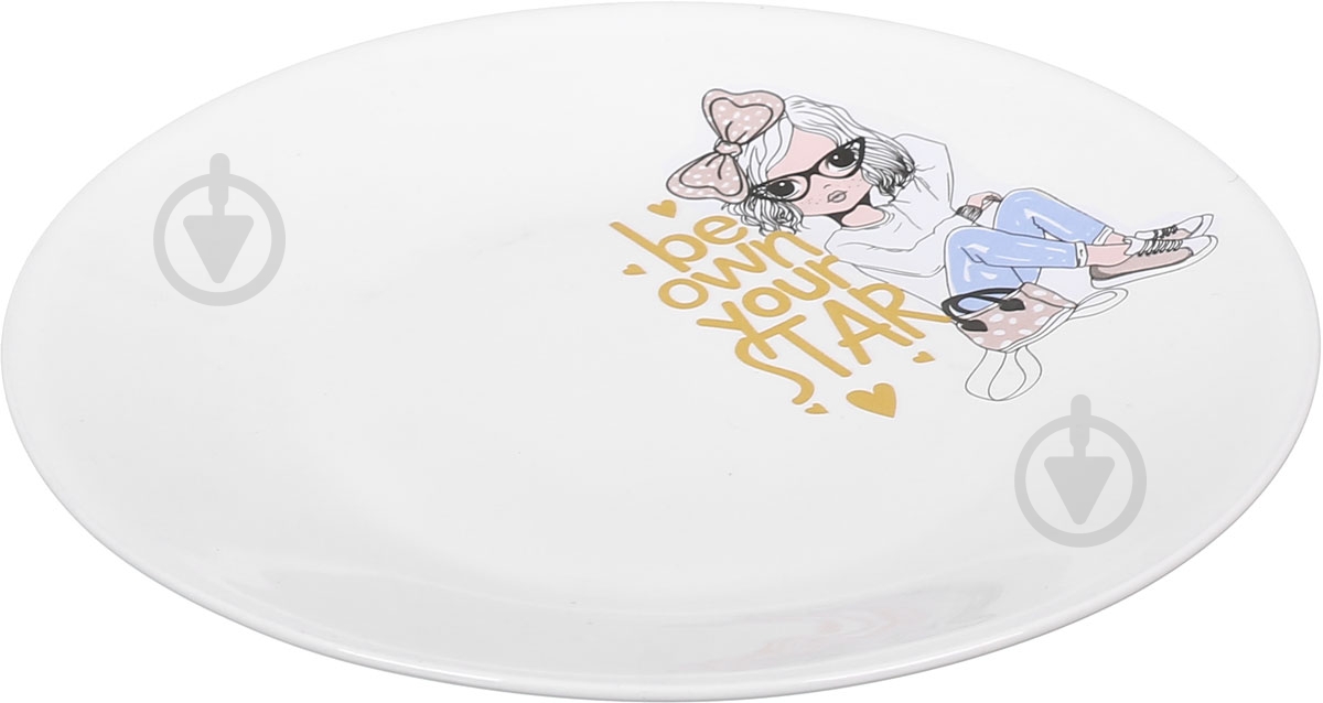 Тарелка десертная Farn Девочка с бантом 17,5 см - фото 2 Тарелка десертная Farn Девочка с бантом 17,5 см - фото 2