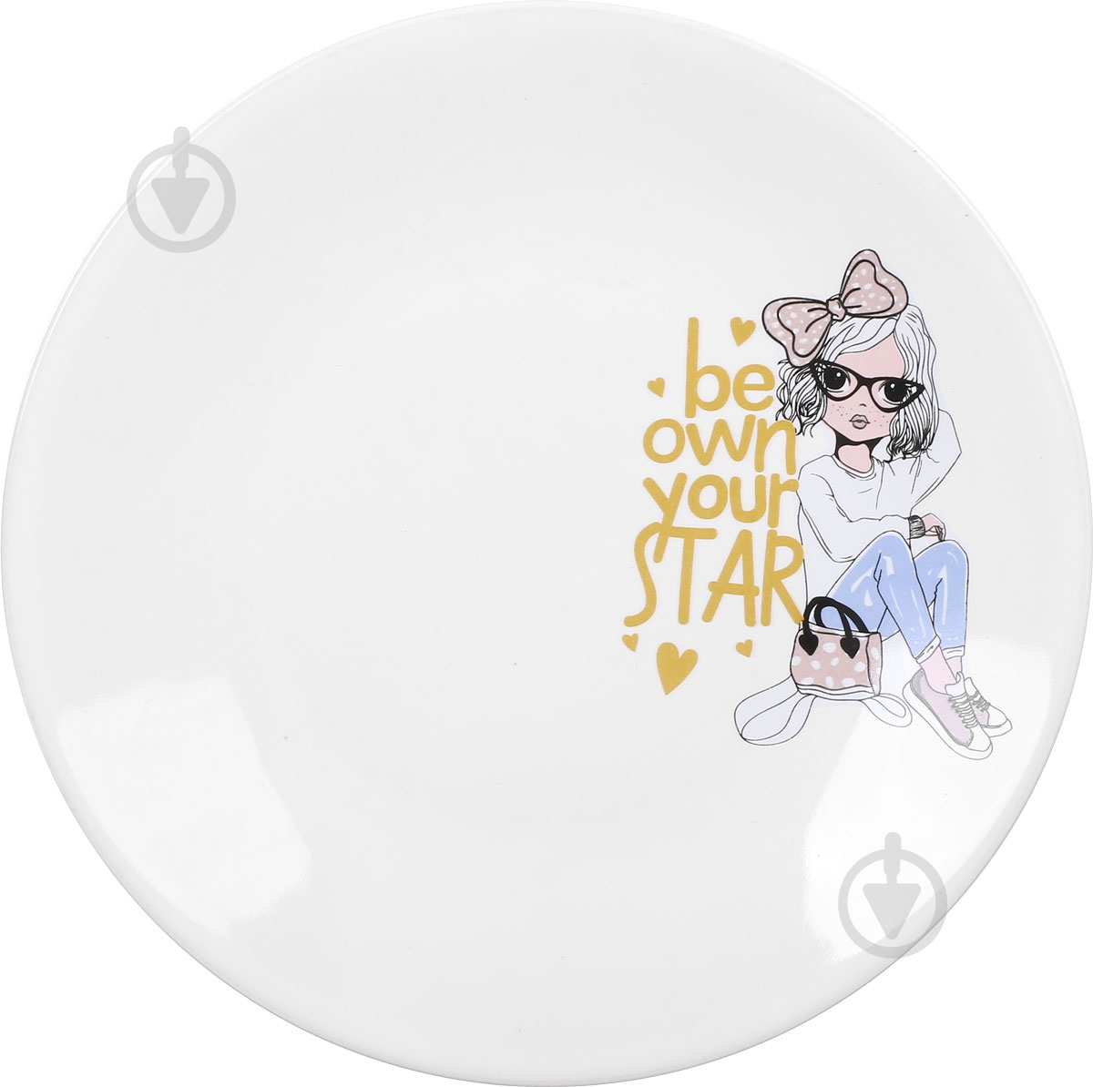 Тарелка десертная Farn Девочка с бантом 17,5 см - фото 1 Тарелка десертная Farn Девочка с бантом 17,5 см - фото 1