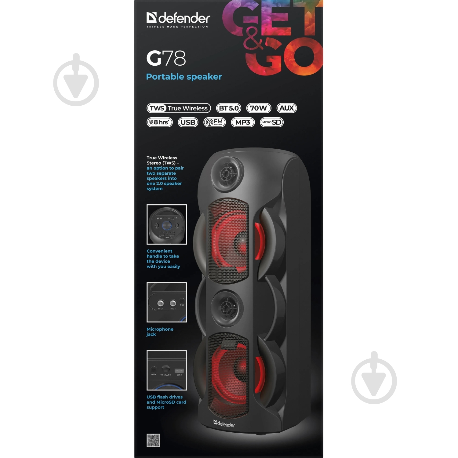 Акустическая система Defender G78 2.0 black - фото 6