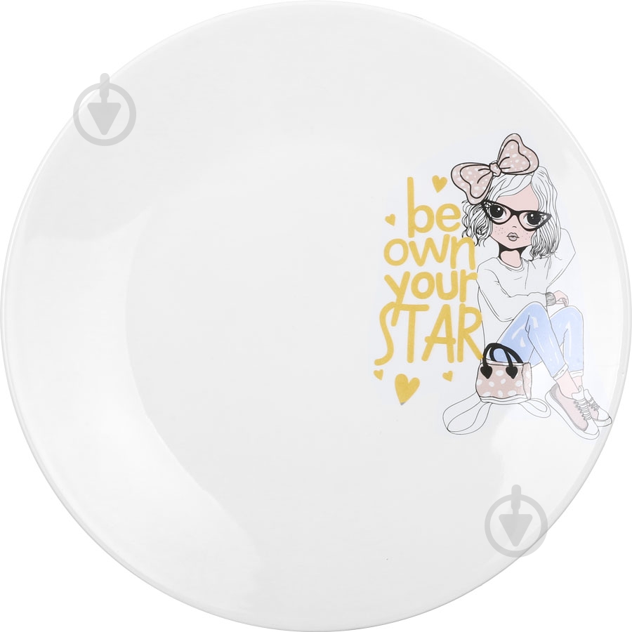 Тарілка десертна Farn Дівчина з бантом 21 см - фото 1