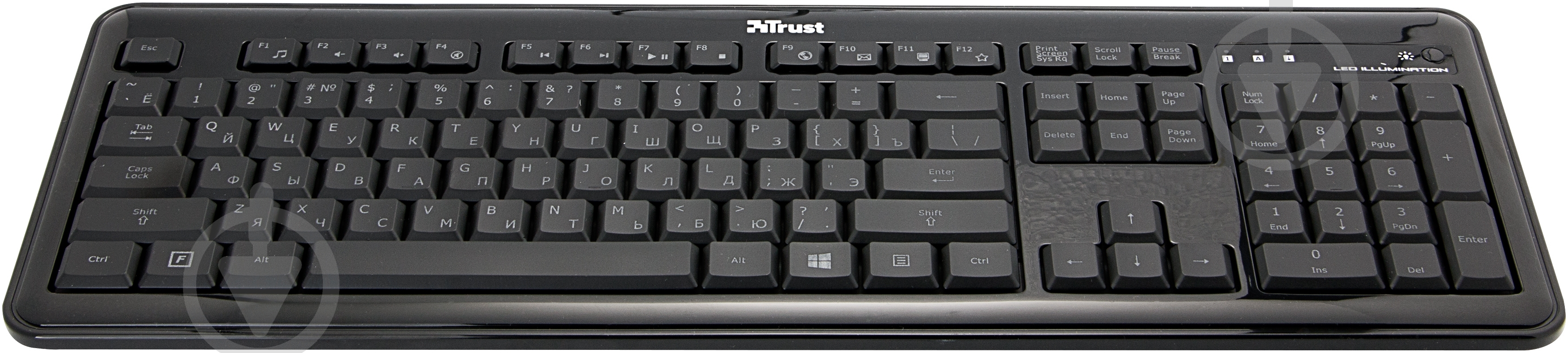 Клавиатура Trust eLight LED Illuminated (17372) USB black - фото 1