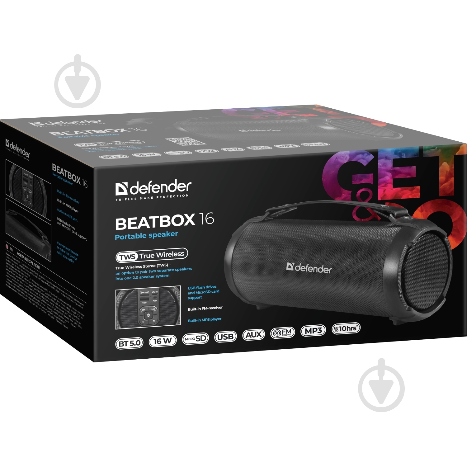 Акустическая система Defender Beatbox 16 1.0 black - фото 5