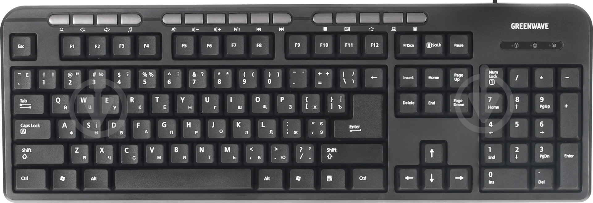 Клавиатура Greenwave Multimedia 305 (Multimedia 305) USB black - фото 1 Клавиатура Greenwave Multimedia 305 (Multimedia 305) USB black - фото 1