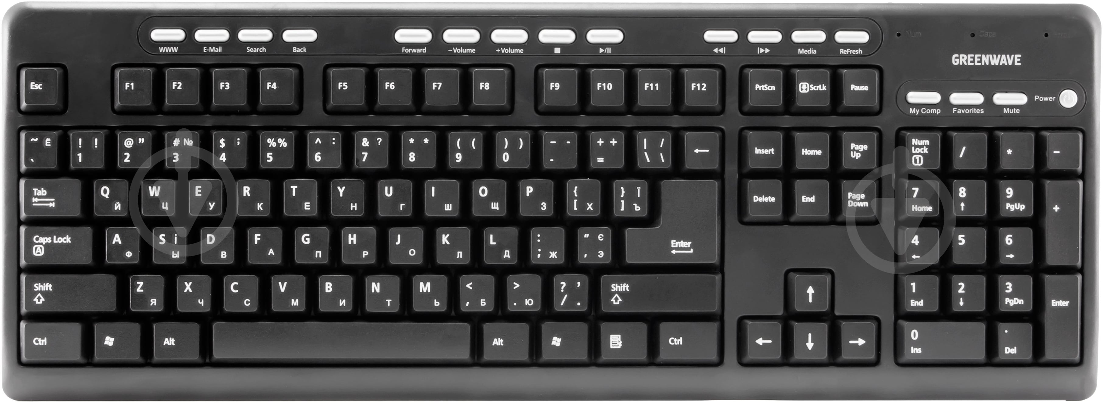 Клавиатура Greenwave Multimedia 310 (Multimedia, 310) USB black - фото 1