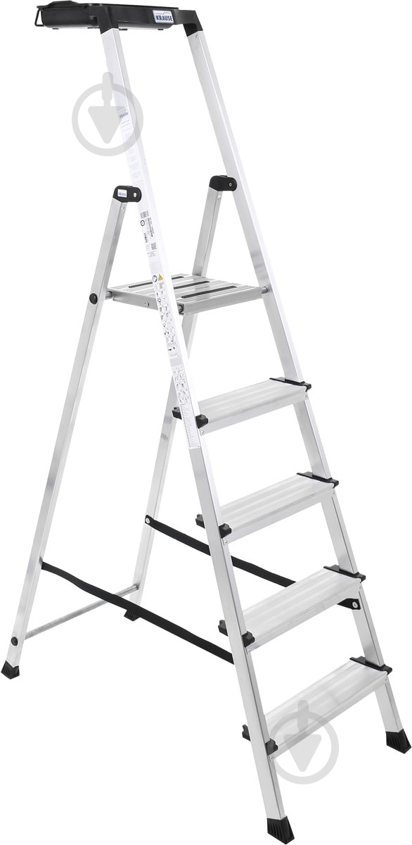 Лестница-стремянка Secury 5 MultiGrip (126535) + ведро пластиковое 8 л - фото 3