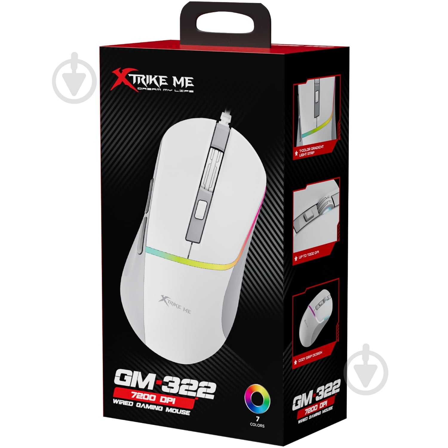 Мышь XTRIKE ME GM-322 white (GM-322WH) - фото 2 Мышь XTRIKE ME GM-322 white (GM-322WH) - фото 2