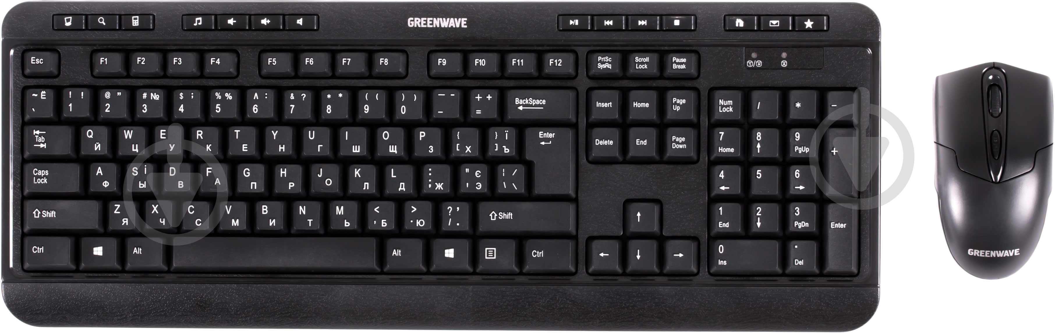 Комплект клавиатура + мышь Greenwave Nano 814 Set black - фото 1