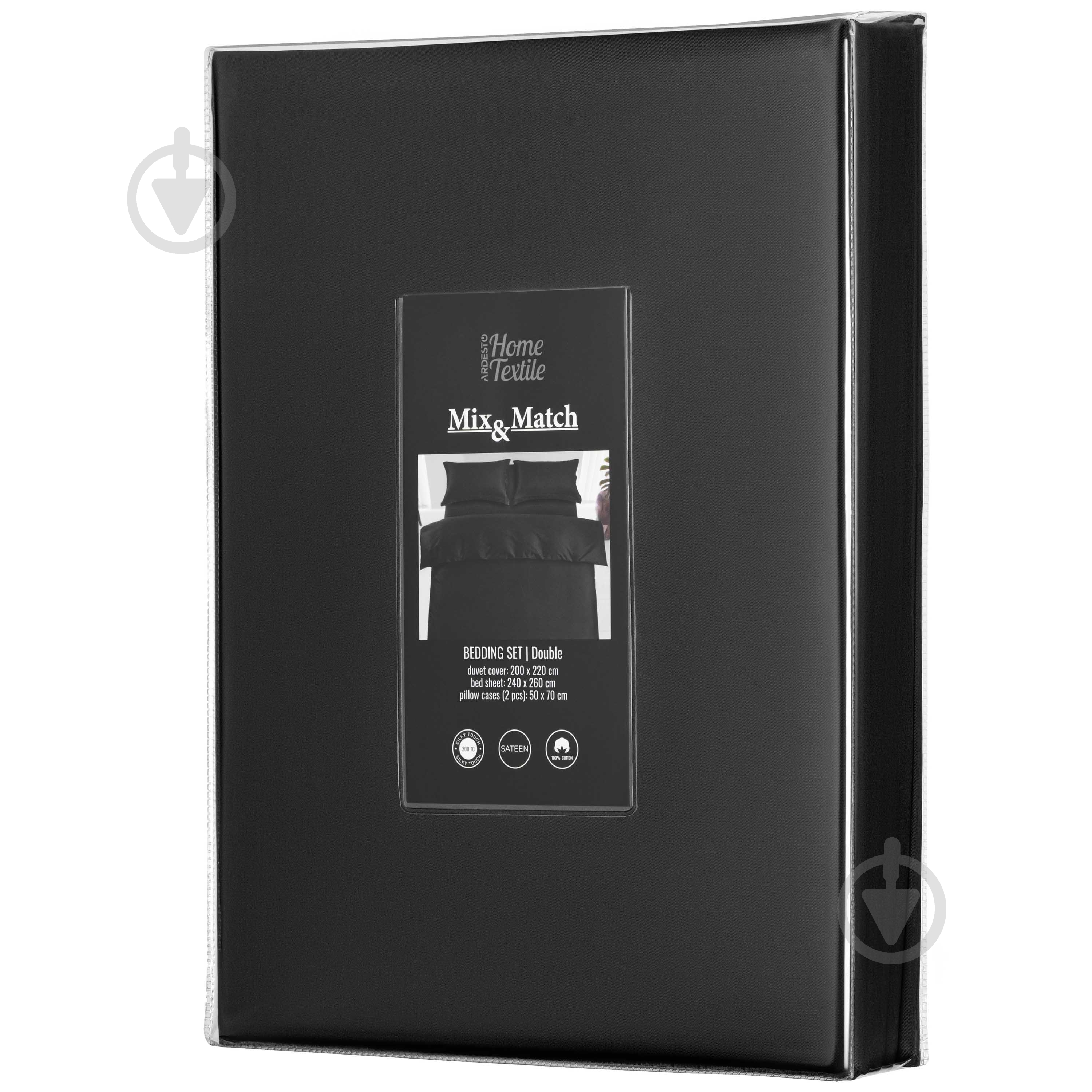 Комплект постельного белья 2,0 Mix&Match Premium ART2022SL черный Ardesto - фото 12 Комплект постельного белья 2,0 Mix&Match Premium ART2022SL черный Ardesto - фото 12