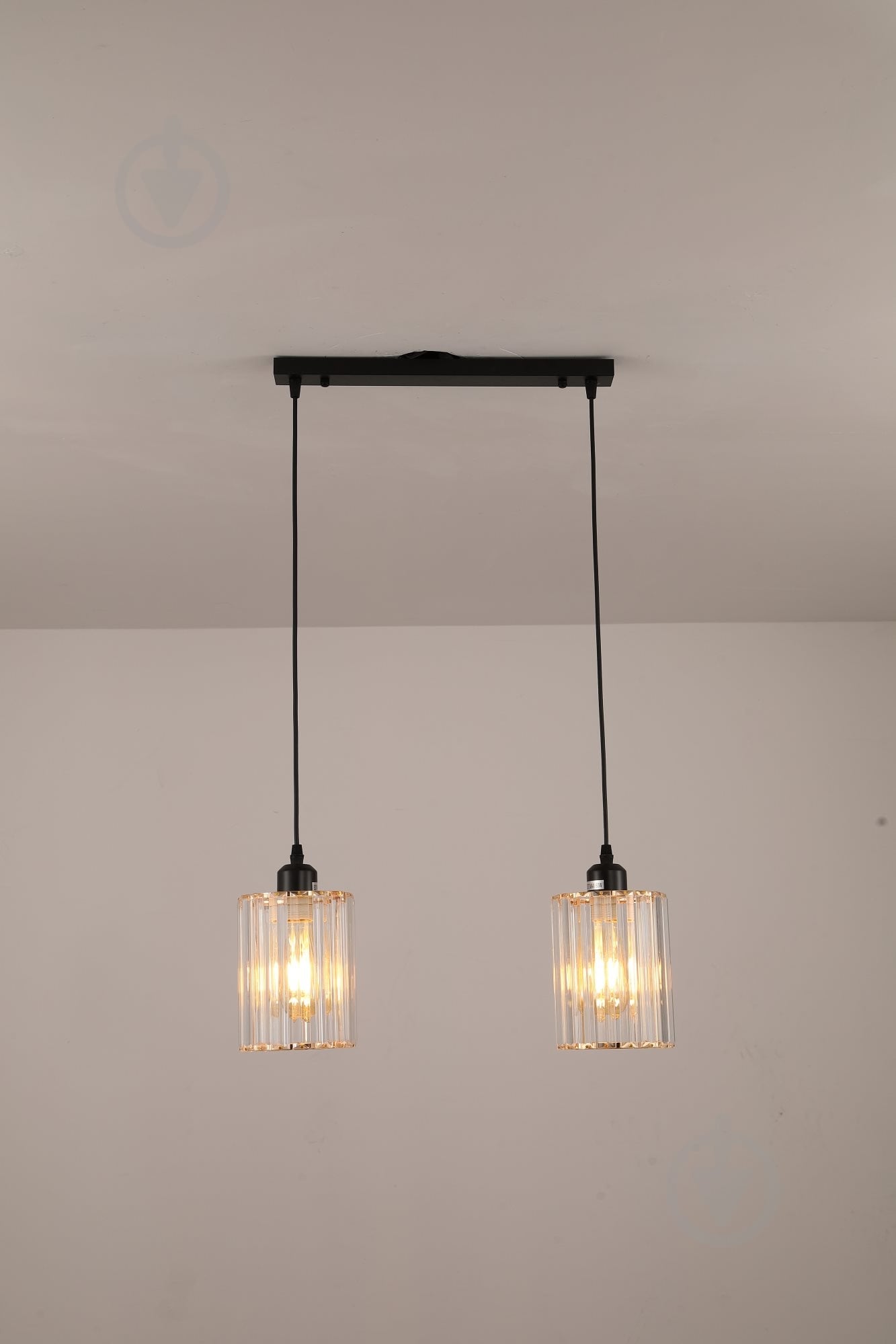 Люстра подвесная Sirius Ajeda GLD-20996-2 BK+CR 2x60 Вт /E27 41045 - фото 1
