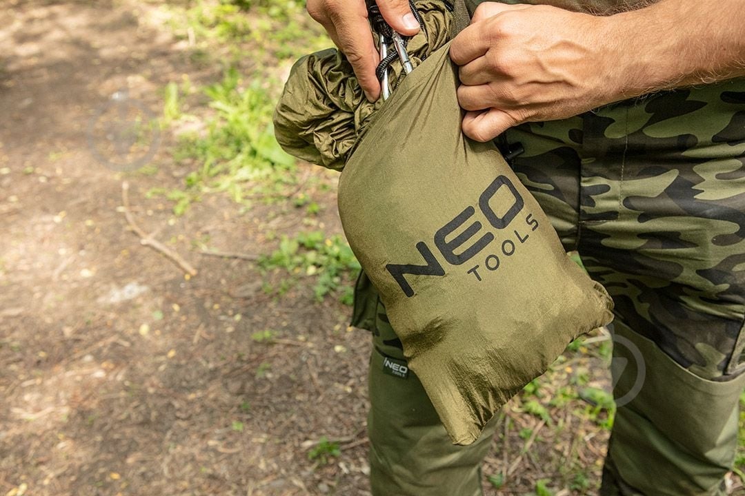 Гамак NEO tools з москітною сіткою, 63-123, до 200кг 140x330 см зелений - фото 6