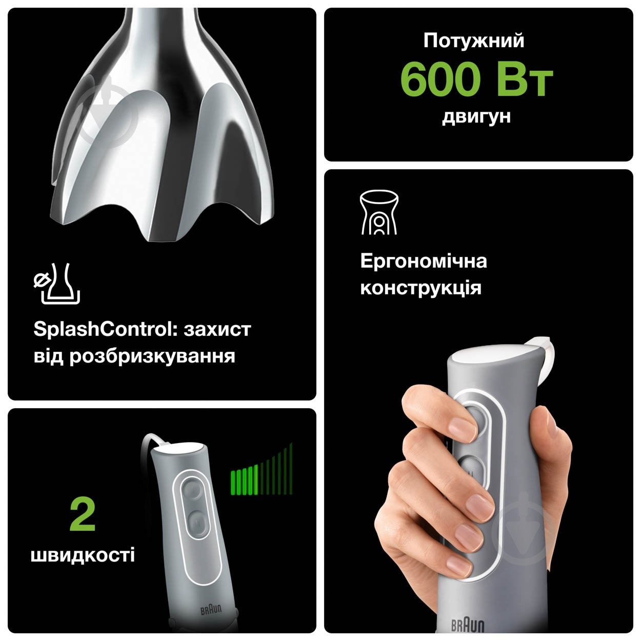ᐉ Блендер погружной Braun MultiQuick 5 MQ535 Sauce • Купить