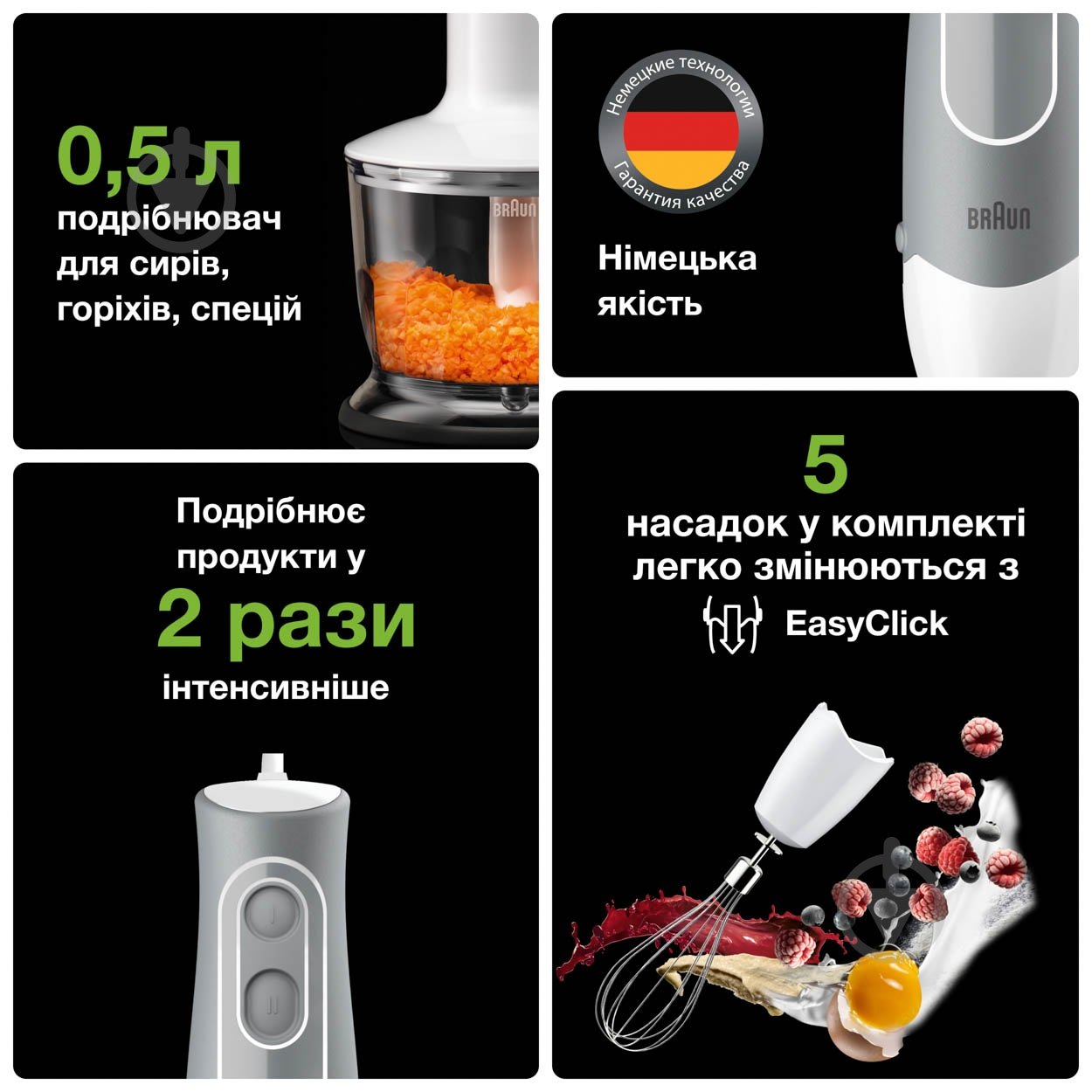 Блендер заглибний Braun MultiQuick 5 MQ535 Sauce - фото 3