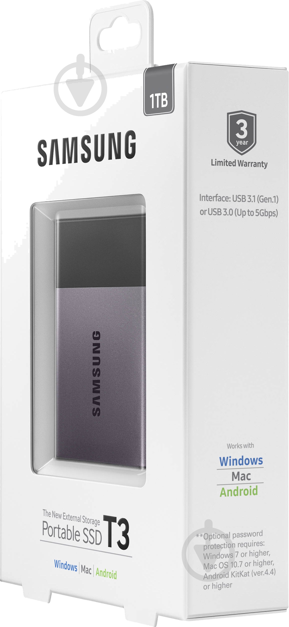 SSD-накопитель Samsung T3 1000GB 2,5" USB 3.1 3D V-NAND (MU-PT1T0B/EU) - фото 10 SSD-накопитель Samsung T3 1000GB 2,5" USB 3.1 3D V-NAND (MU-PT1T0B/EU) - фото 10