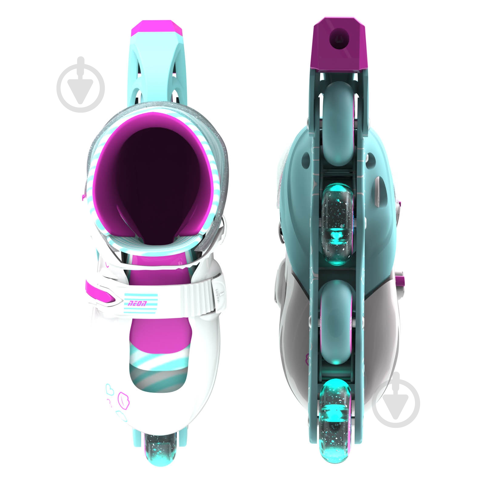 Роликовые коньки Neon Inline NT08T4 р. 34-37 бирюзовый - фото 2 Роликовые коньки Neon Inline NT08T4 р. 34-37 бирюзовый - фото 2