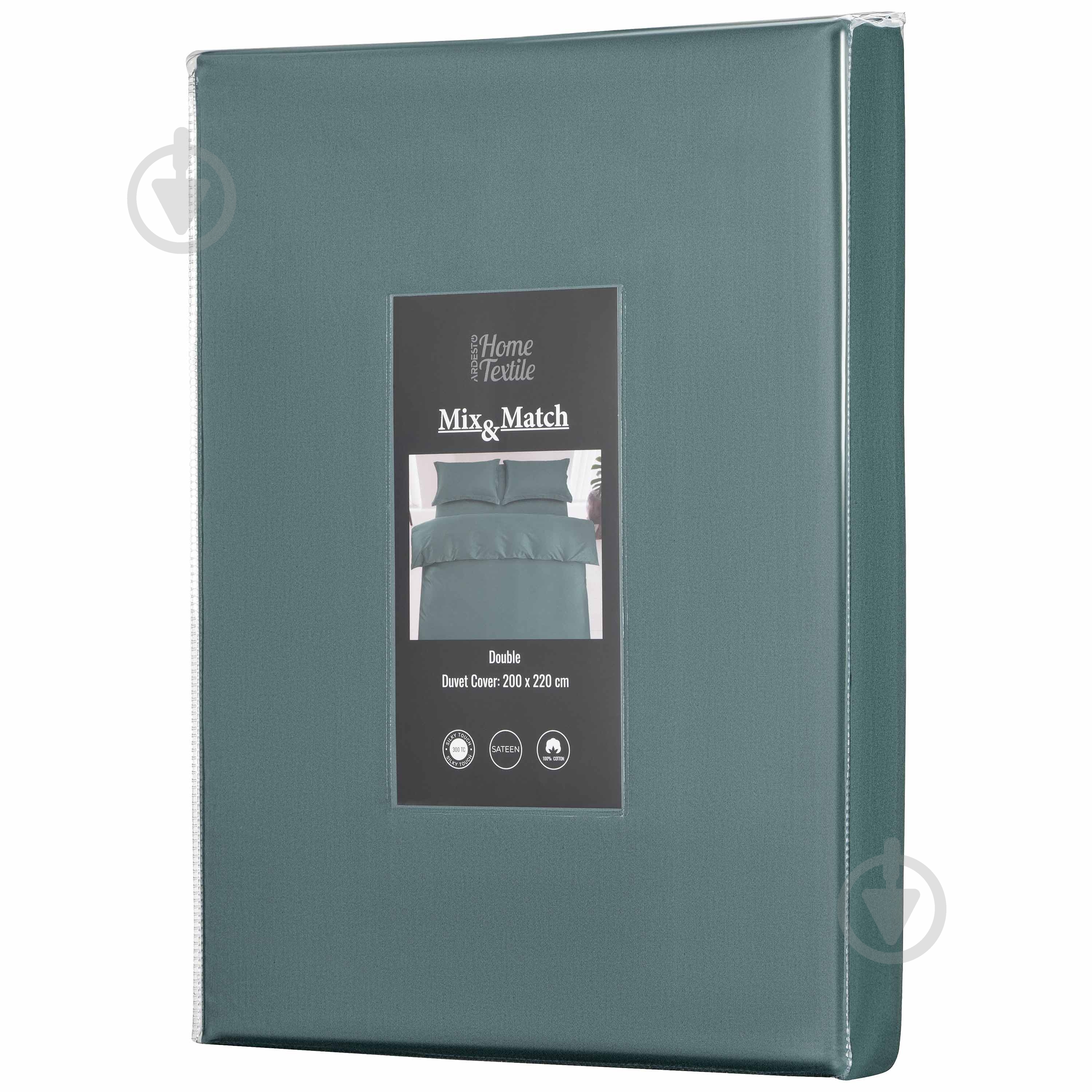Пододеяльник Mix&Match Premium ART2022DVE 200x220 см зеленый Ardesto - фото 5 Пододеяльник Mix&Match Premium ART2022DVE 200x220 см зеленый Ardesto - фото 5
