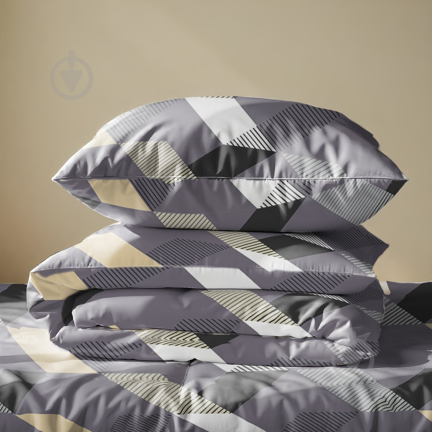 Комплект постельного белья GEOMETRIC front семейный мульти Zastelli - фото 3