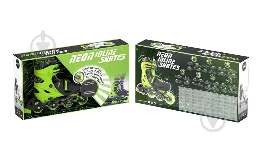 Роликовые коньки Neon Inline NT08G4 р. 34-37 зеленый - фото 3