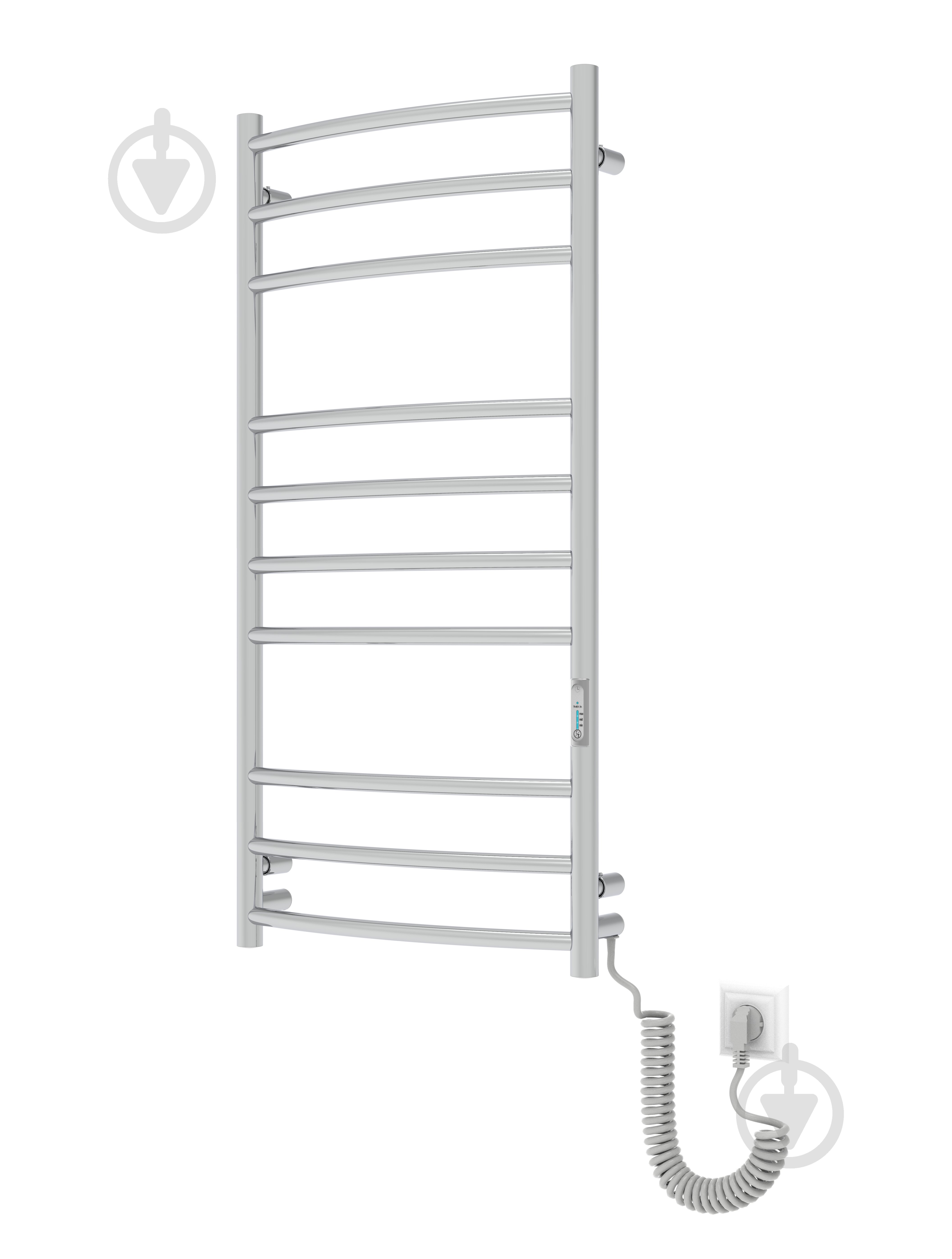 Полотенцесушитель электрический Elna Ладер 10 (960х480х100) нержавека с диммером t - фото 6 Полотенцесушитель электрический Elna Ладер 10 (960х480х100) нержавека с диммером t - фото 6