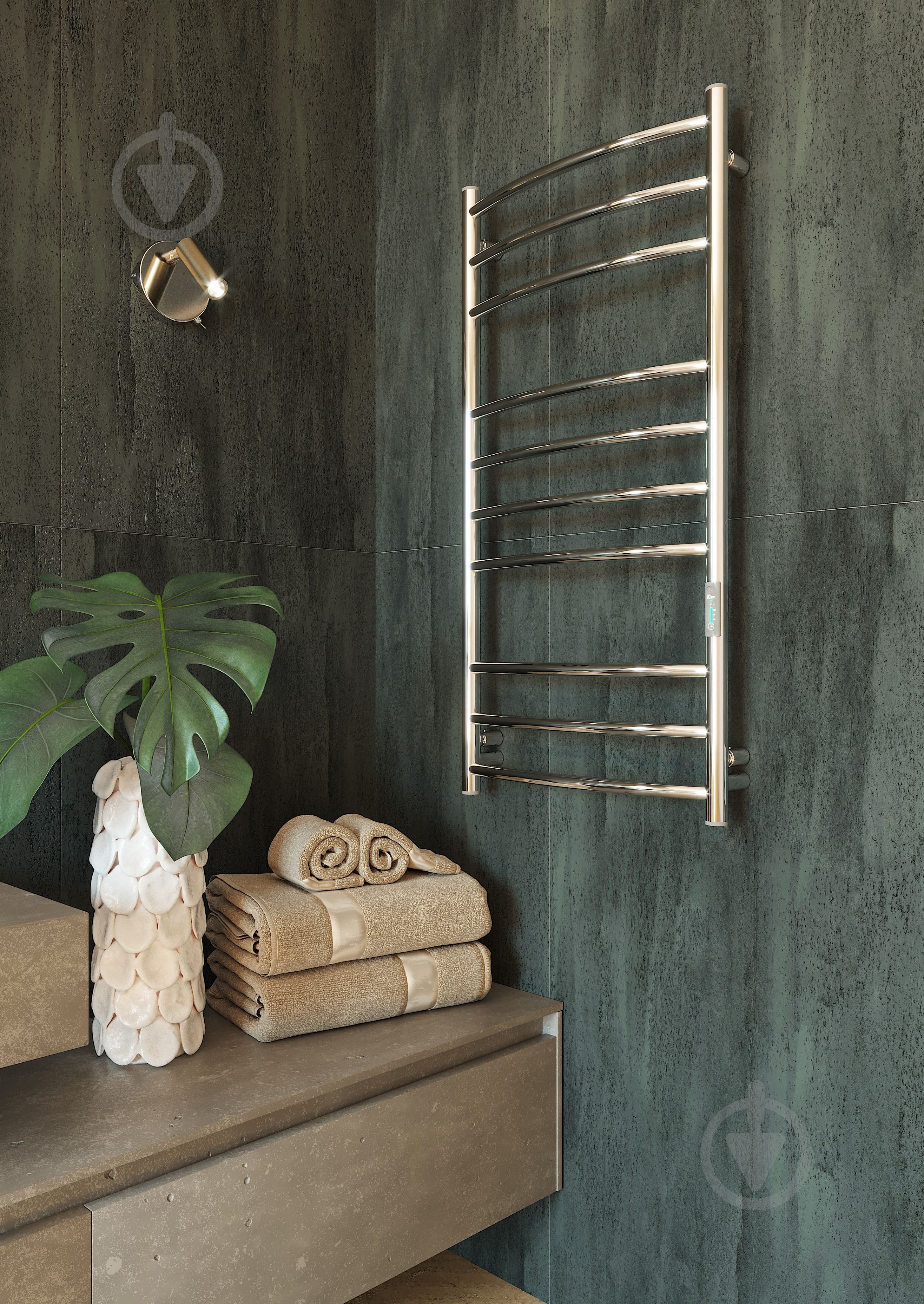 Полотенцесушитель электрический Elna Ладер 10 (960х480х100) нержавека с диммером t - фото 4 Полотенцесушитель электрический Elna Ладер 10 (960х480х100) нержавека с диммером t - фото 4