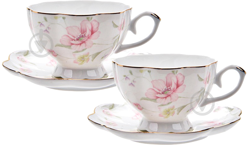 Чашка с блюдцем Lefard Лаура 200 мл 4 предмета 920-110 - фото 1