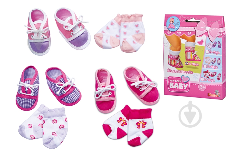 Одяг для ляльки Simba Взуття та шкарпетки 4 види 5560844 - фото 2
