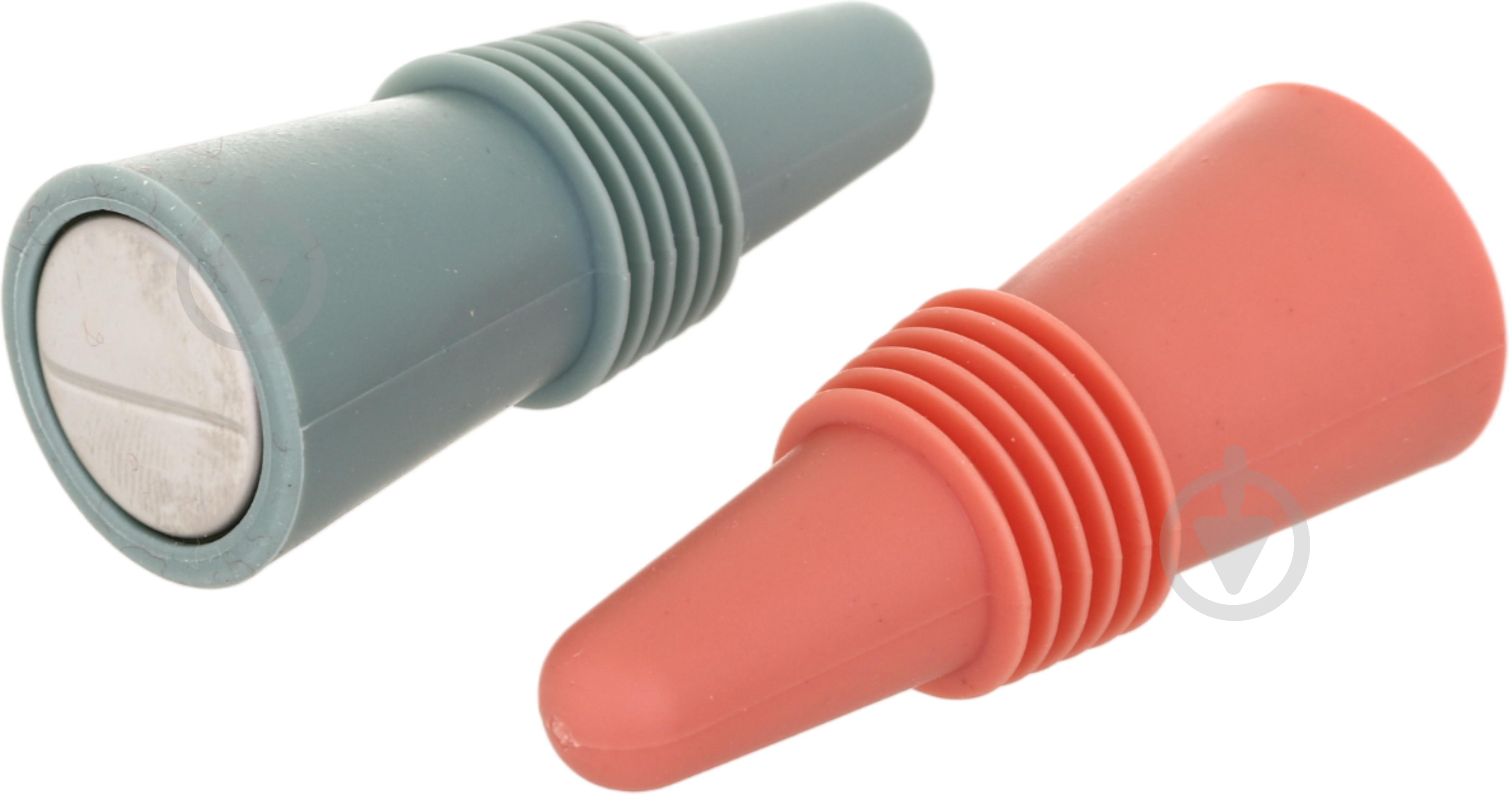 Набір пробок для вина Smart Kitchen by Flamberg персиковий/зелений - фото 1 Набір пробок для вина Smart Kitchen by Flamberg персиковий/зелений - фото 1