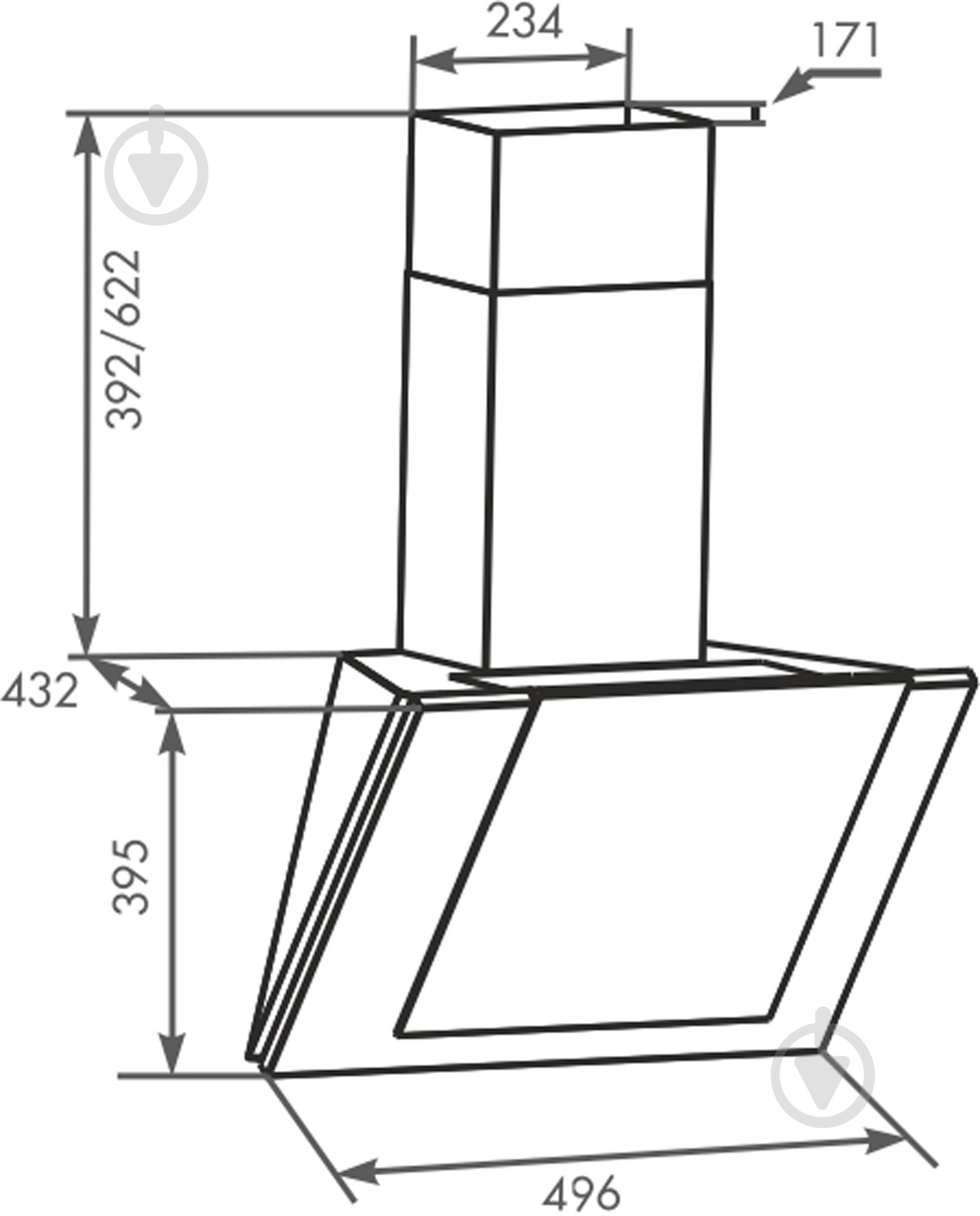 Вытяжка Eleyus Titan A 750 50 WH - фото 14