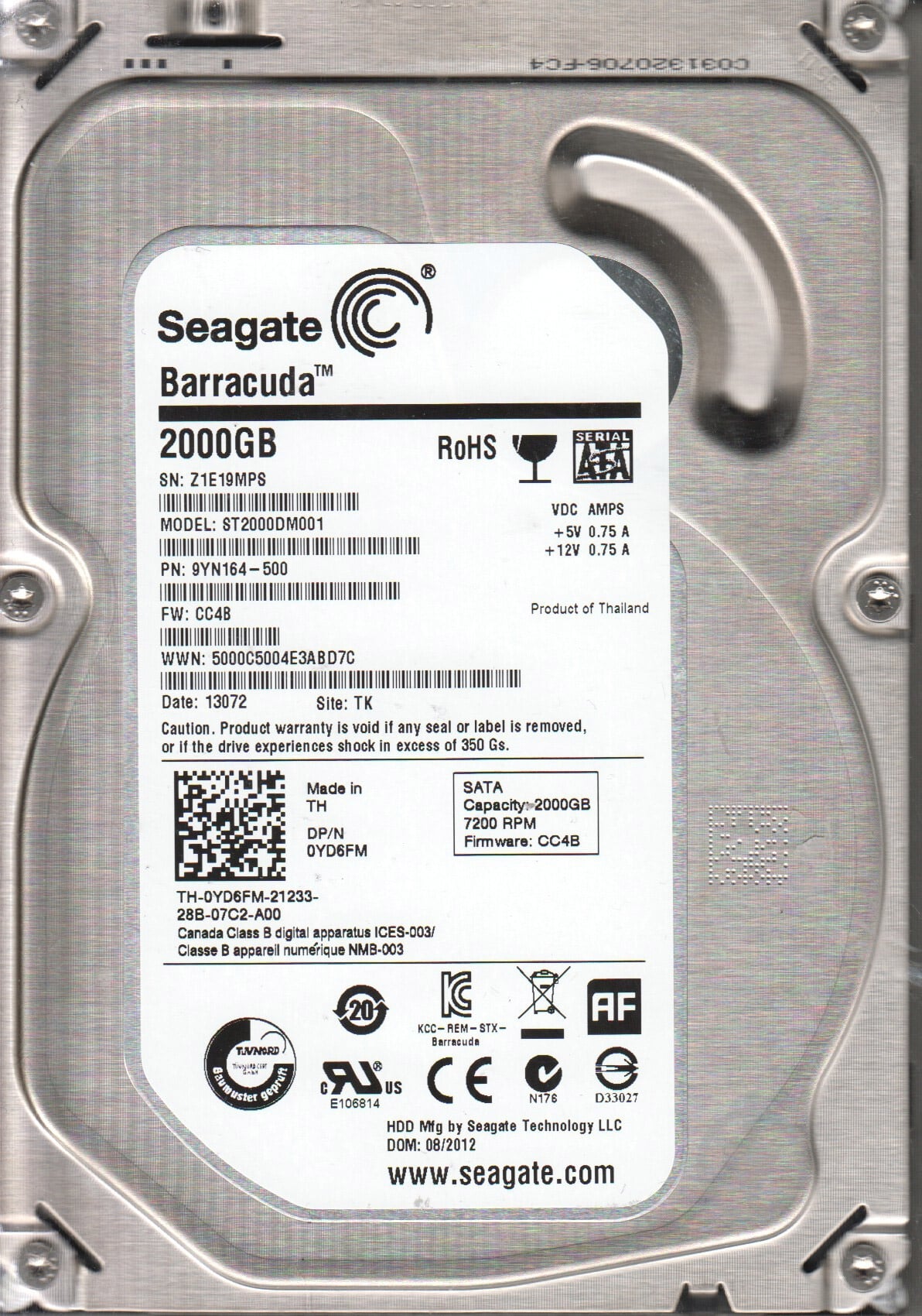 ᐉ Жесткий диск Seagate Barracuda 7200.14 2 ТБ 3,5