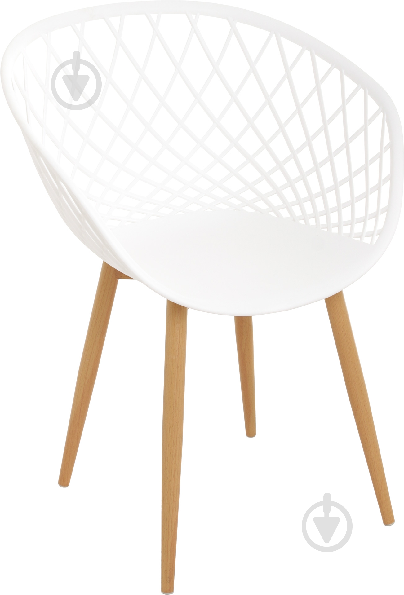 Стул обеденный с подлокотниками Air белый бежевый/белый - фото 2