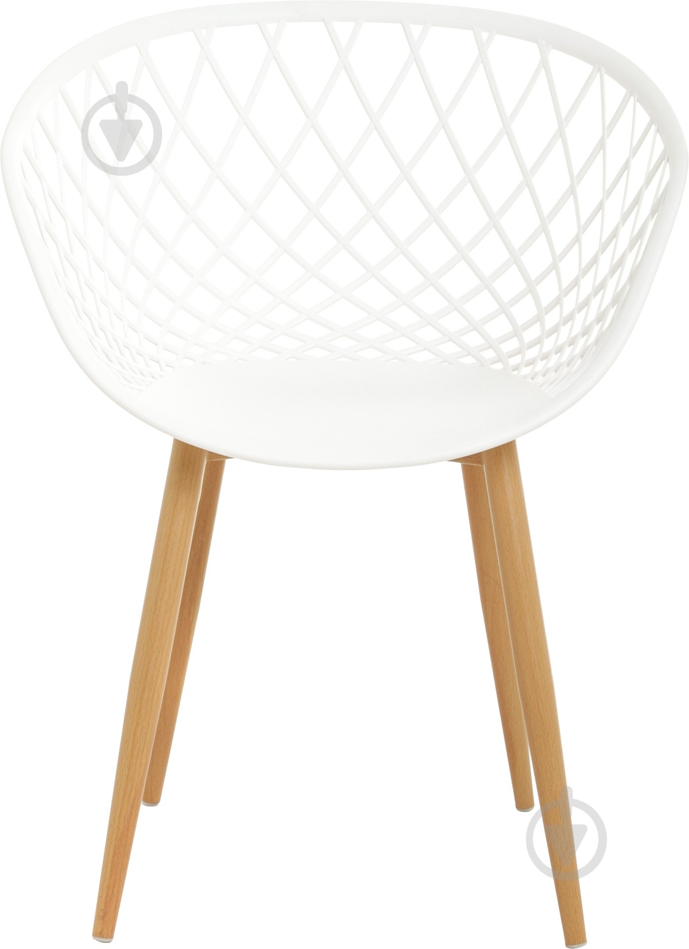 Стул обеденный с подлокотниками Air белый бежевый/белый - фото 1