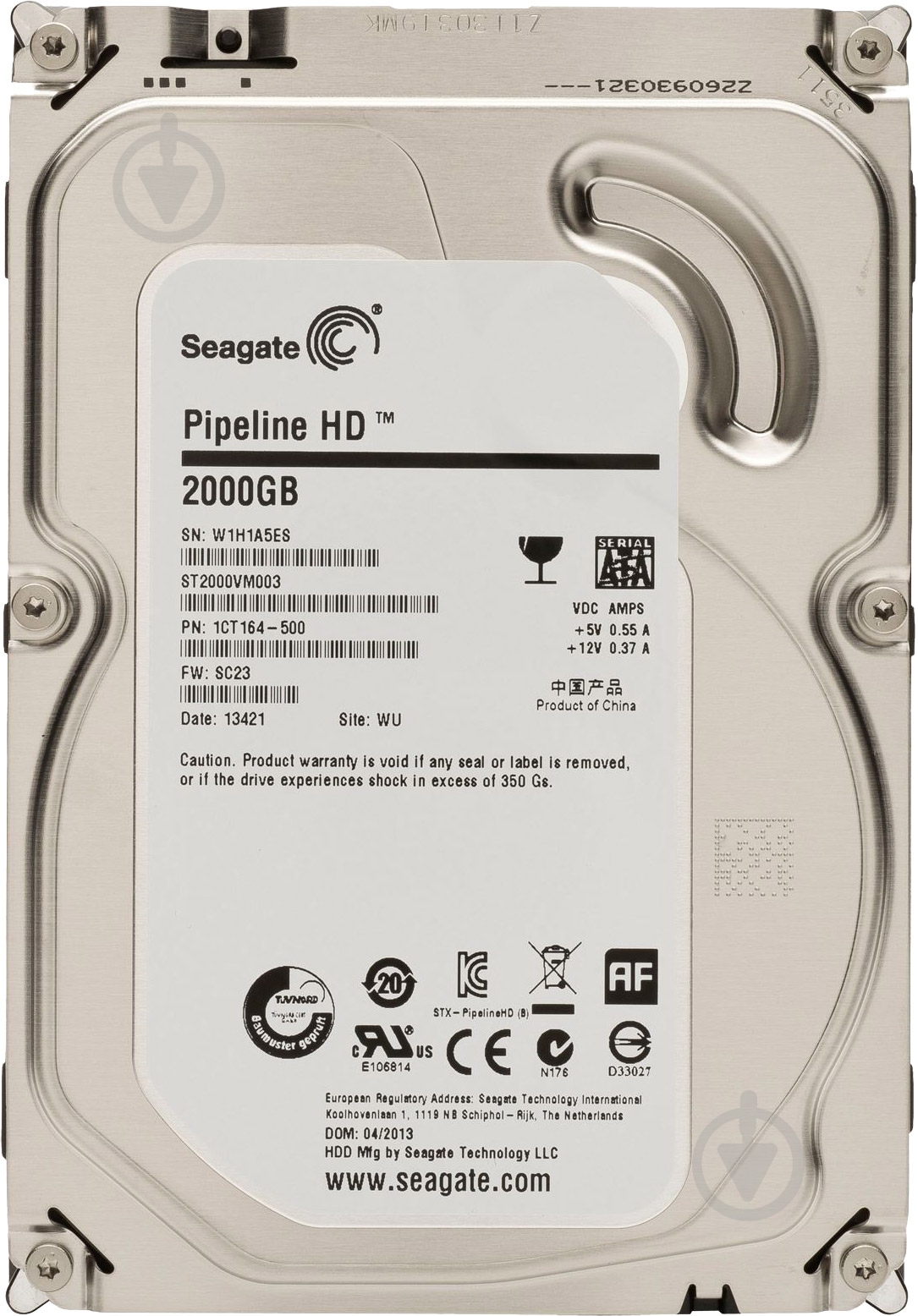 Жесткий диск Seagate Pipeline HD 2 ТБ 3,5" SATA II (ST2000VM003) - фото 1