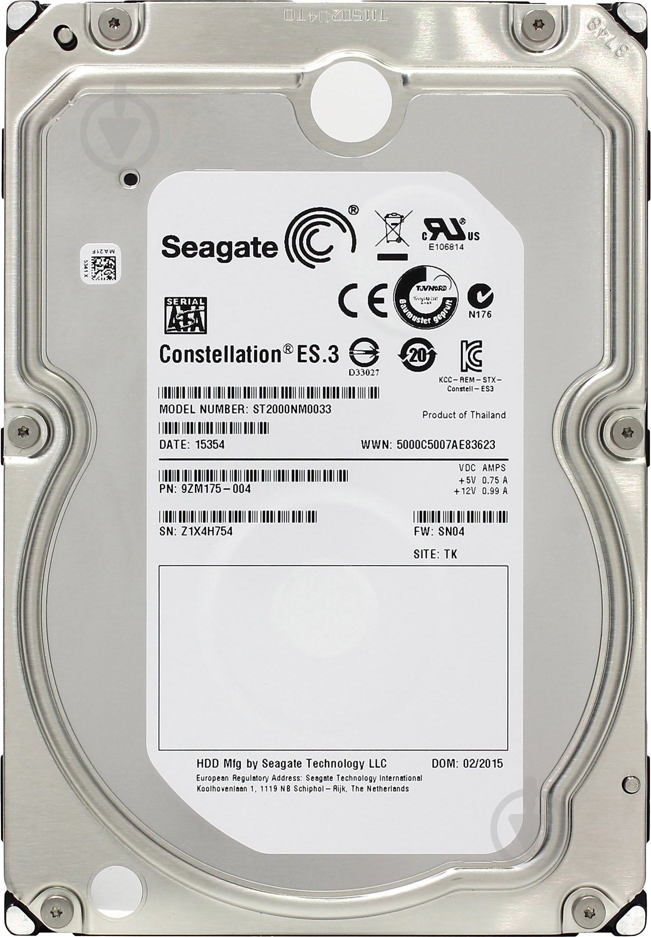 Жесткий диск Seagate Constellation ES.3 2 ТБ 3,5" SATA III (ST2000NM0033) - фото 1 Жесткий диск Seagate Constellation ES.3 2 ТБ 3,5" SATA III (ST2000NM0033) - фото 1