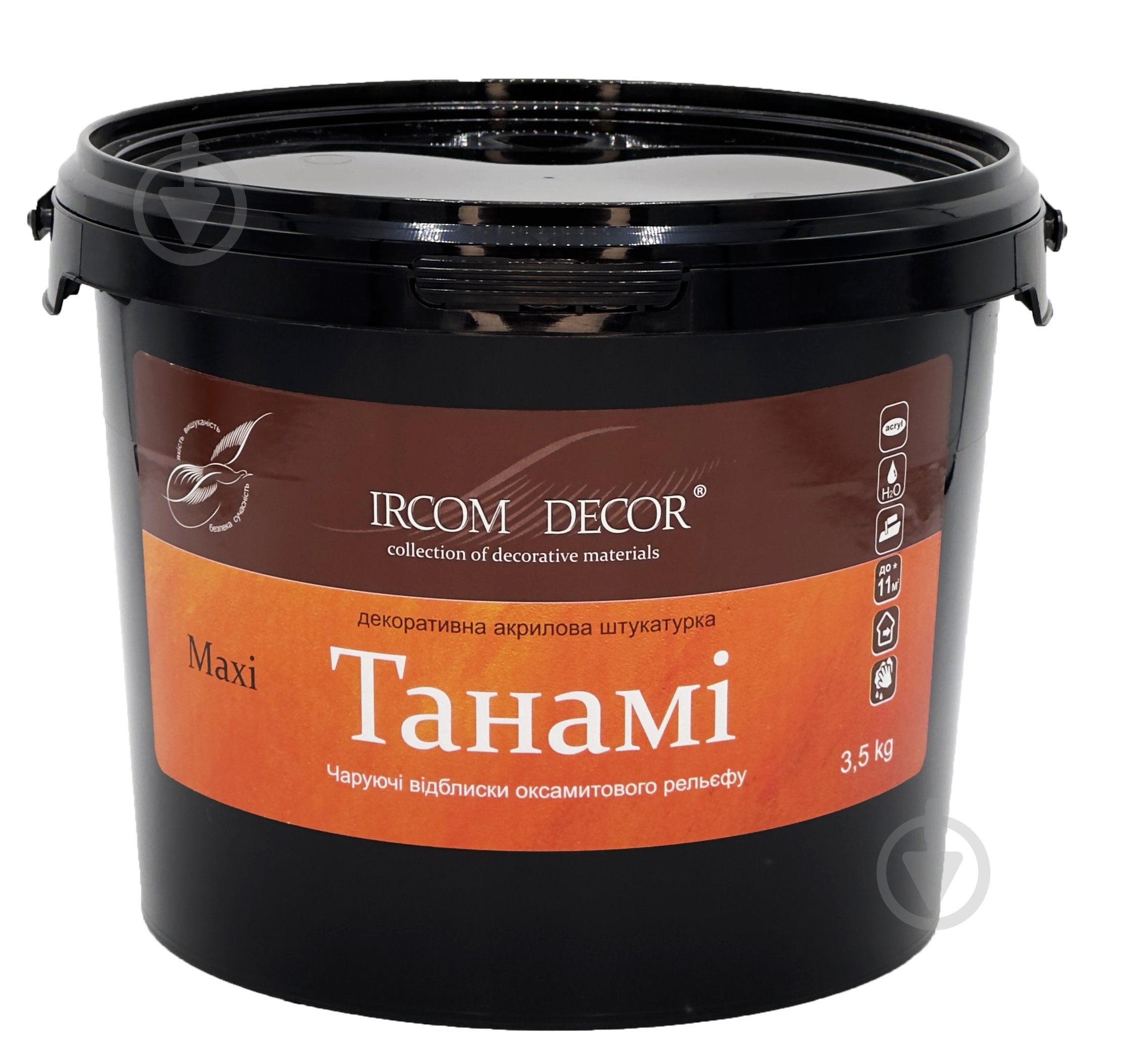 Декоративная штукатурка моделирующая Ircom Decor Танами maxi 3,5 кг /серебряный - фото 1