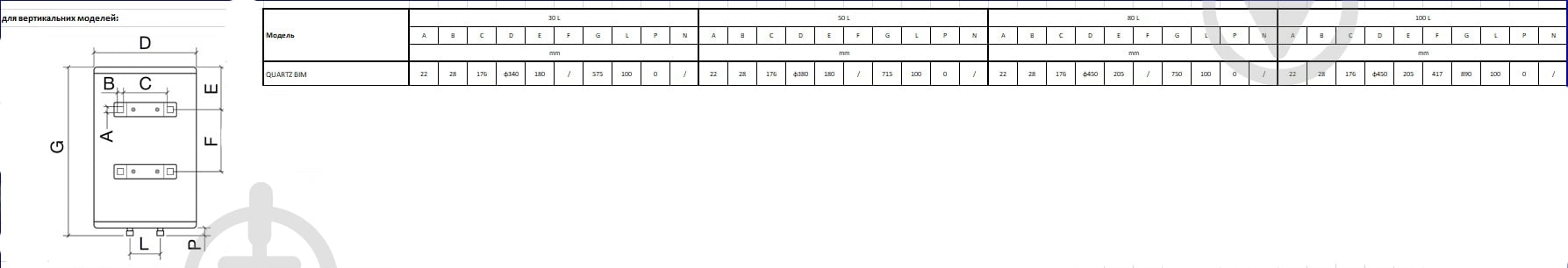 Бойлер Quartz Bim 80 V - фото 2