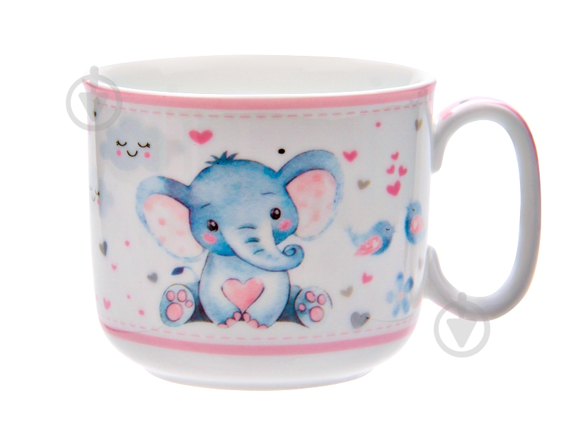 Чашка Lefard Слоненок Pink 200 мл - фото 1