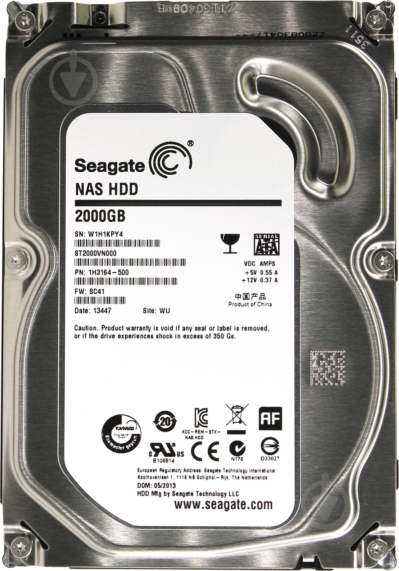 Жесткий диск Seagate NAS 2 ТБ 3,5" SATA III (ST2000VN000) - фото 1 Жесткий диск Seagate NAS 2 ТБ 3,5" SATA III (ST2000VN000) - фото 1