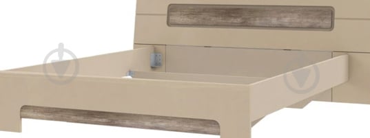 Ліжко Forte Meble Tiziano TZML160 T17 160x200 см дуб античний/бежевий глянець - фото 1